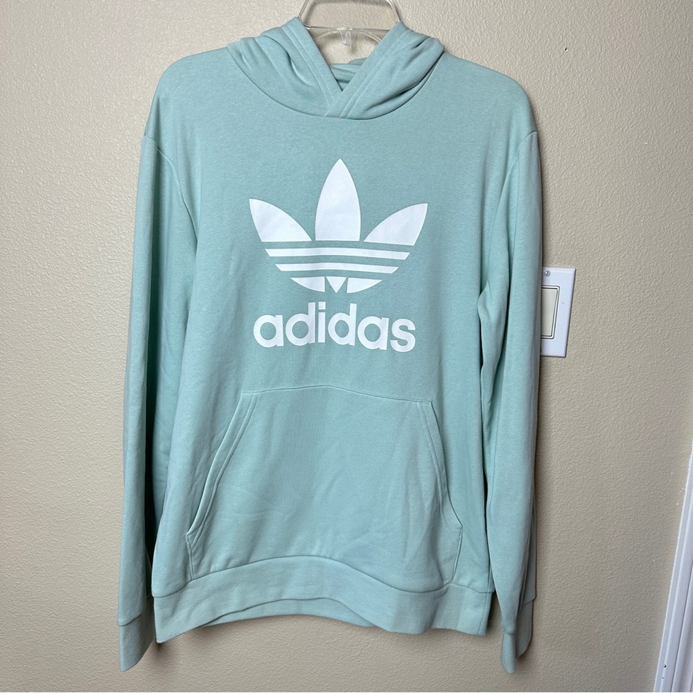Adidas Trefoil Green Hoodie Sweatshirt Size XL